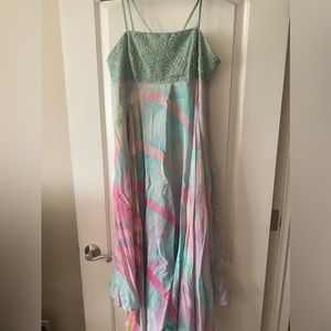 Anthropologie Floreat Asymmetrical Hem Dress